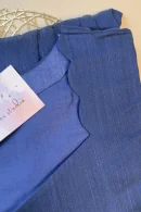 Raw silk plain blue with mangalagiri Duppata
