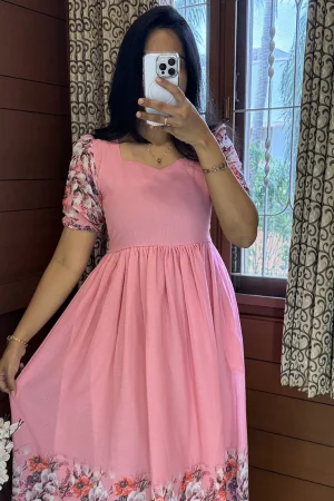 AD001 Pink Georgette  MAXI