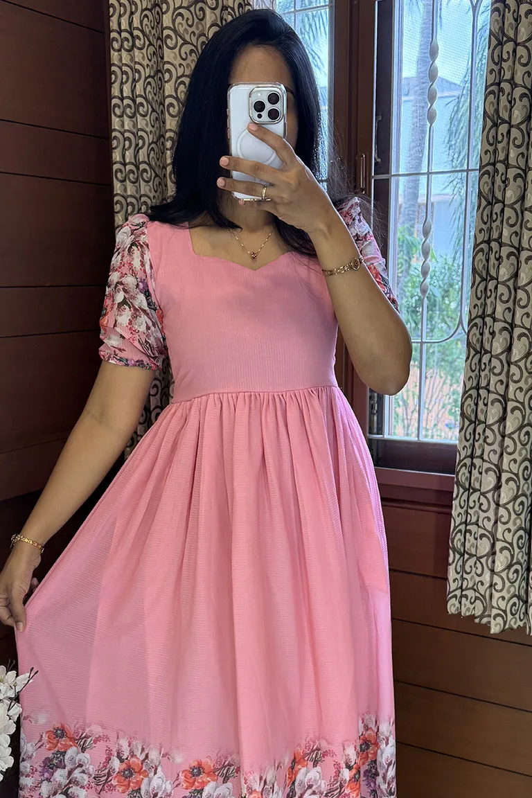 AD001 Pink Georgette  MAXI