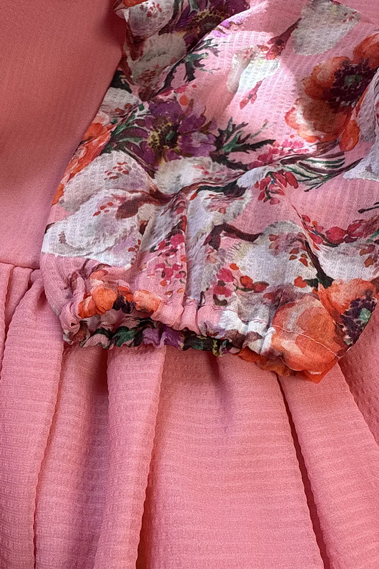 AD001 Pink Georgette  MAXI - Image 3