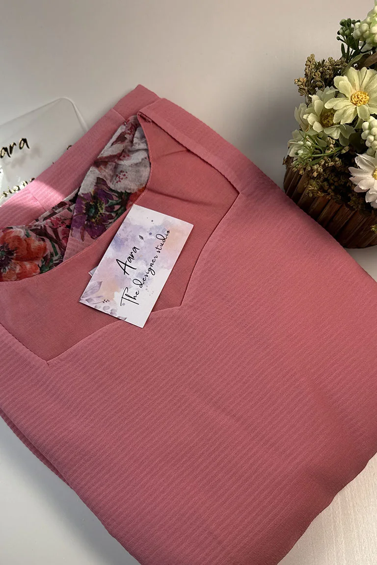 AD001 Pink Georgette  MAXI - Image 4