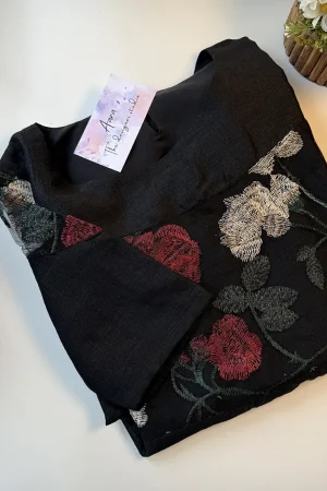 AD003 Black Floral MAXI