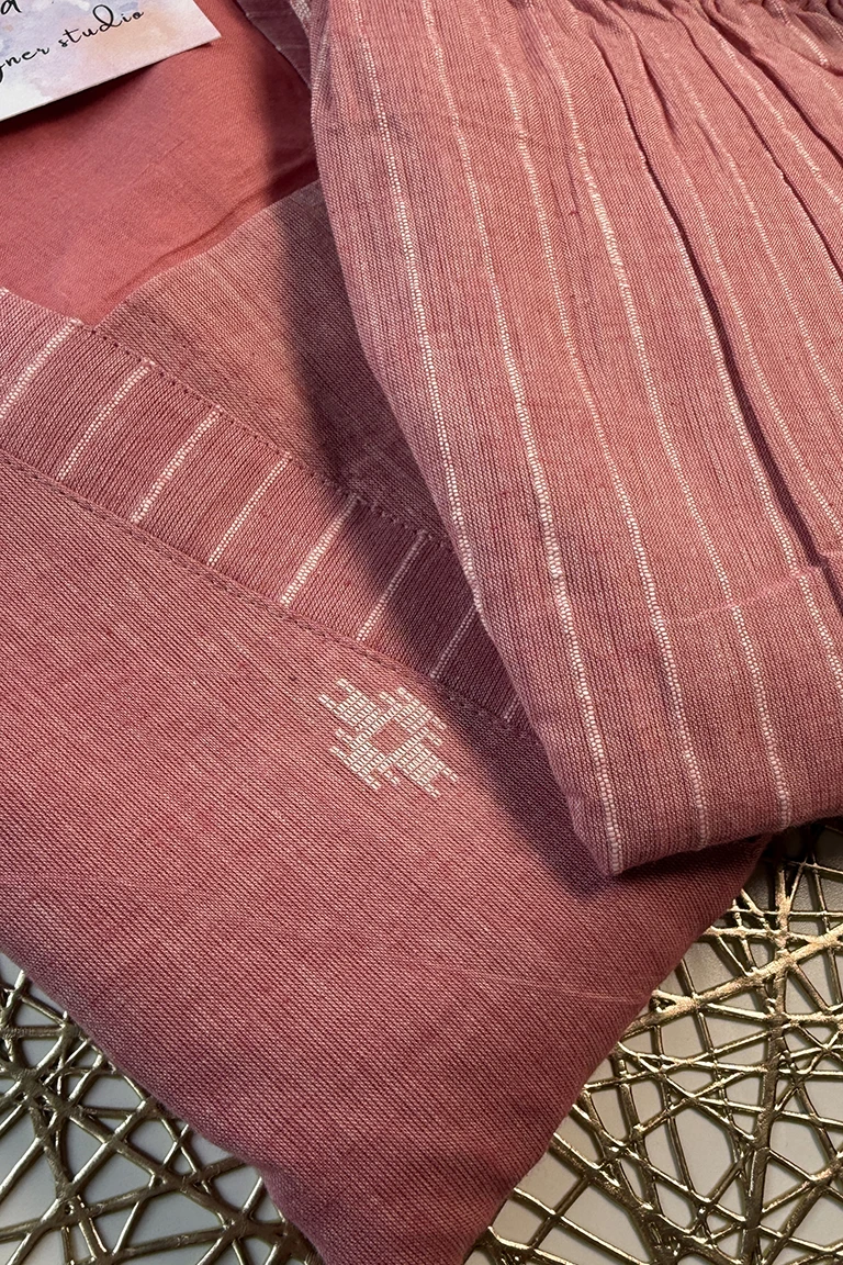 AD008 Pink Cotton CO-ORDS - Image 2