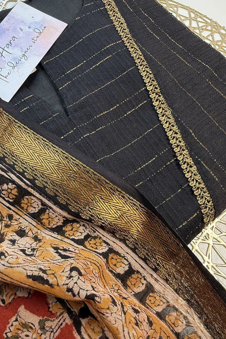 AD005 Silk Cotton with Duppata - Image 4