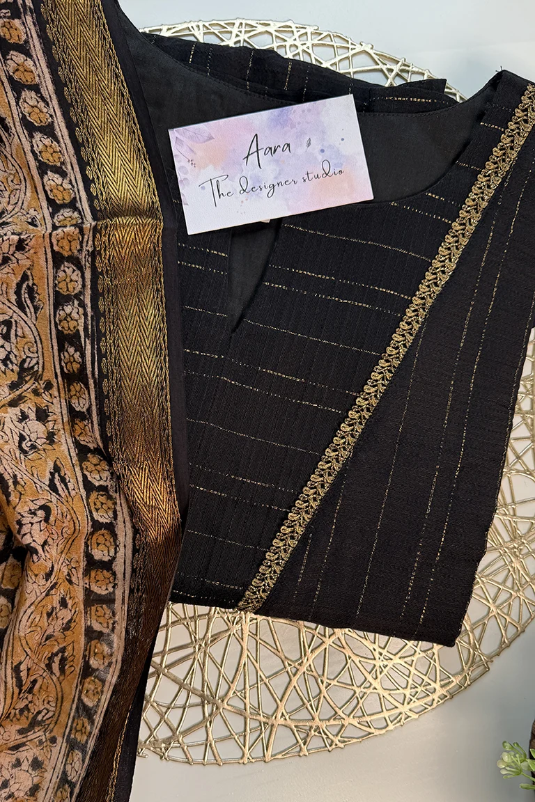 AD005 Silk Cotton with Duppata - Image 3