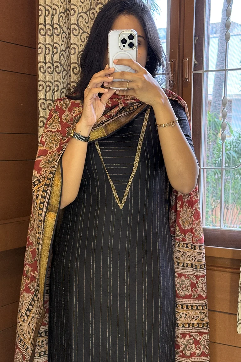 AD005 Silk Cotton with Duppata