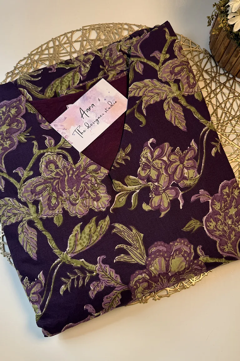 Anarkali Purple Kurti - Image 2