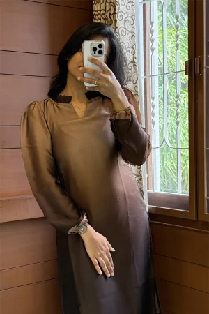 Georgette brown double shaded