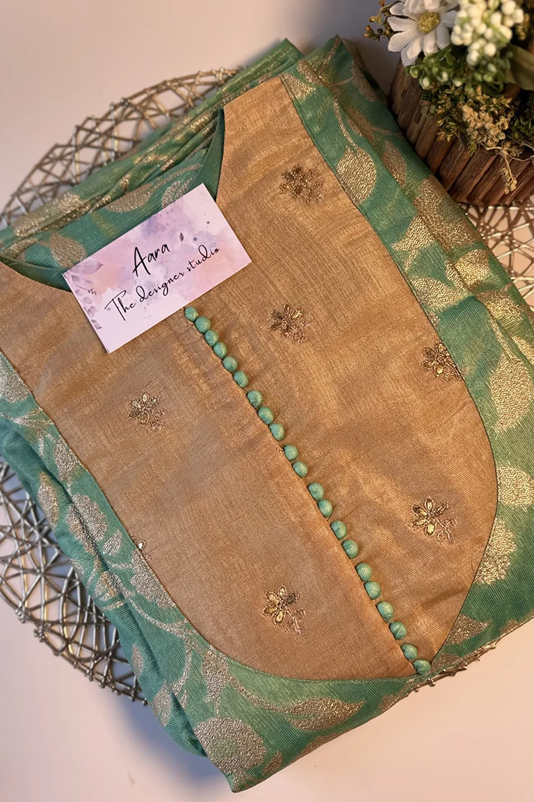 Blue Banarash Anarkali Copy - Image 4