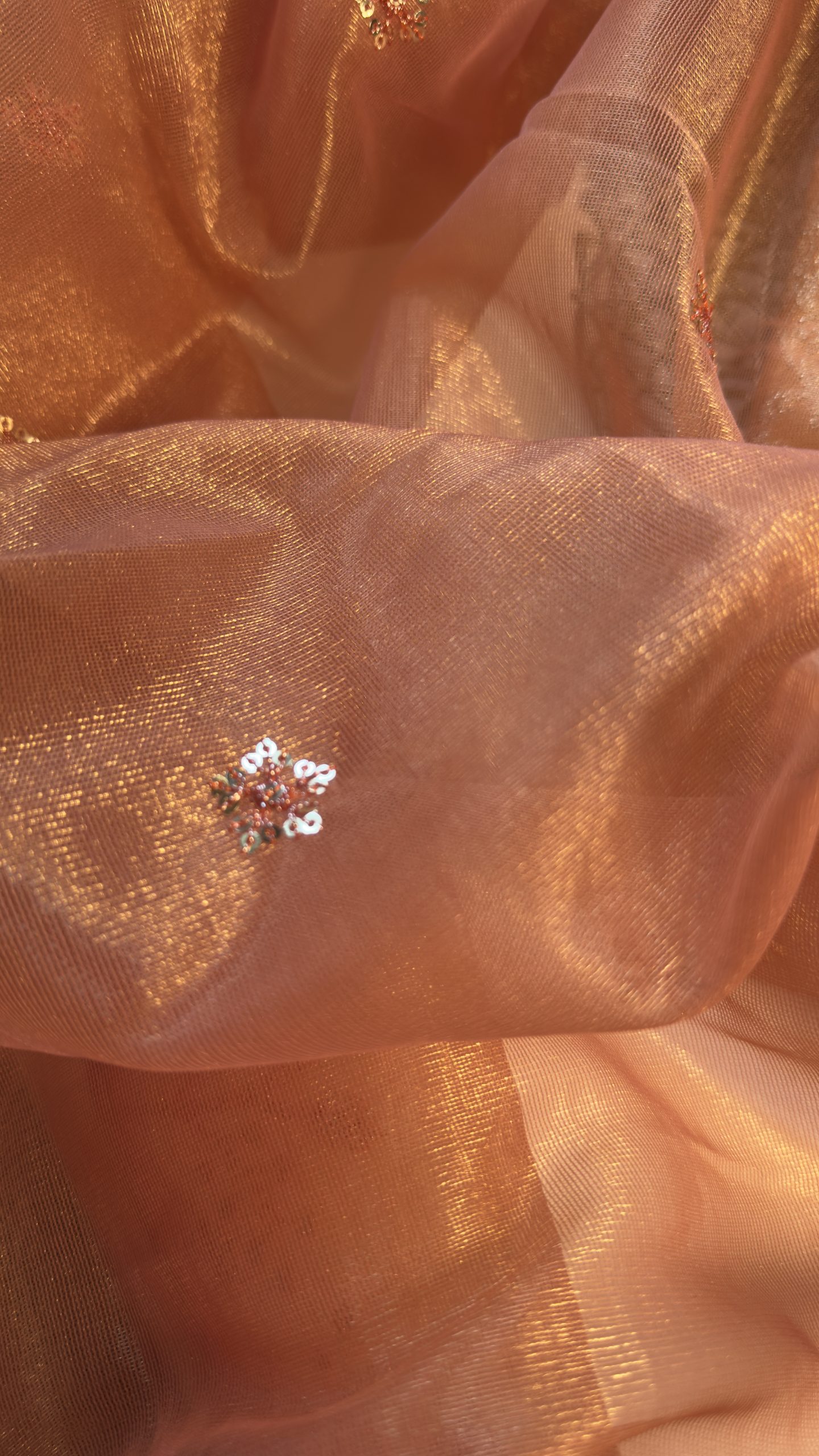 Orange shaded banaras A line with duppata - Image 5