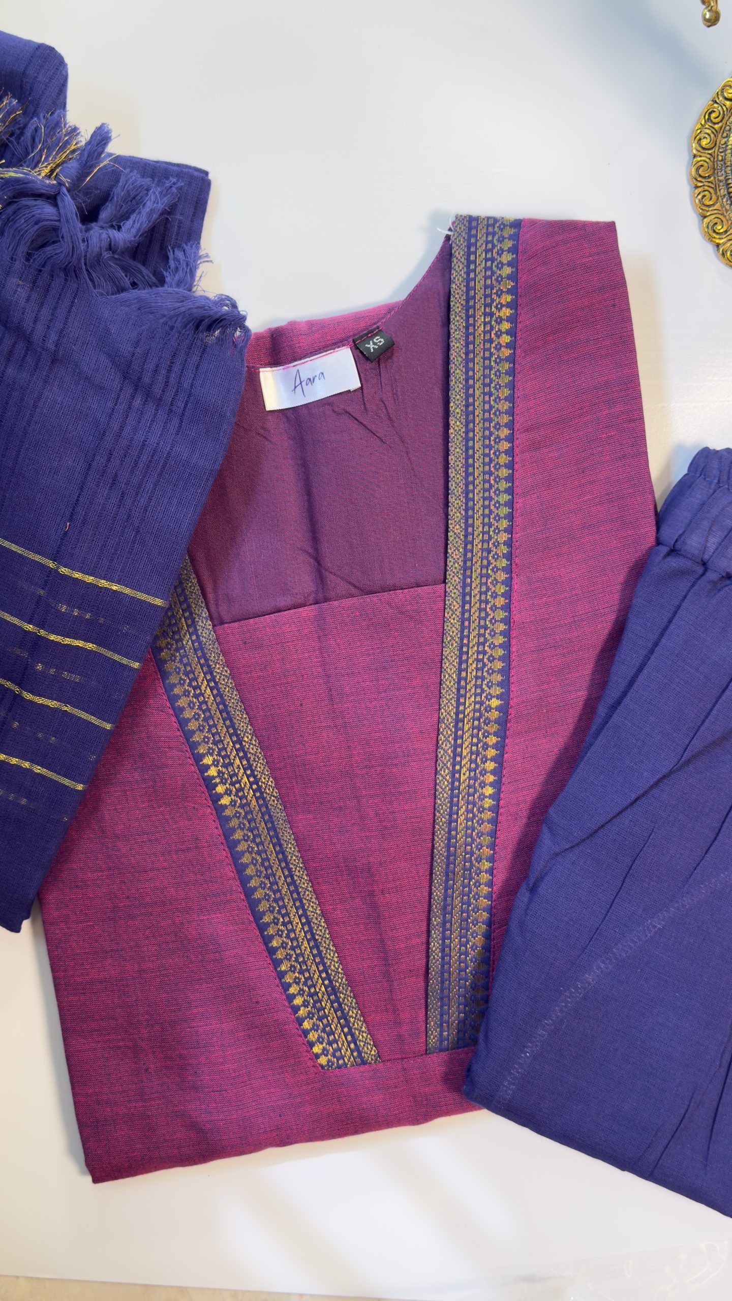 Mangalagiri Cotton 3 Piece set(NA) - Image 5