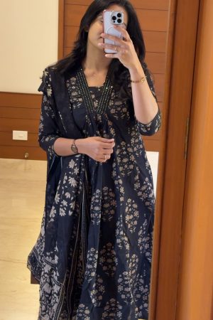 Jaipur cotton 3 piece set…Black.. Readymades (HA)