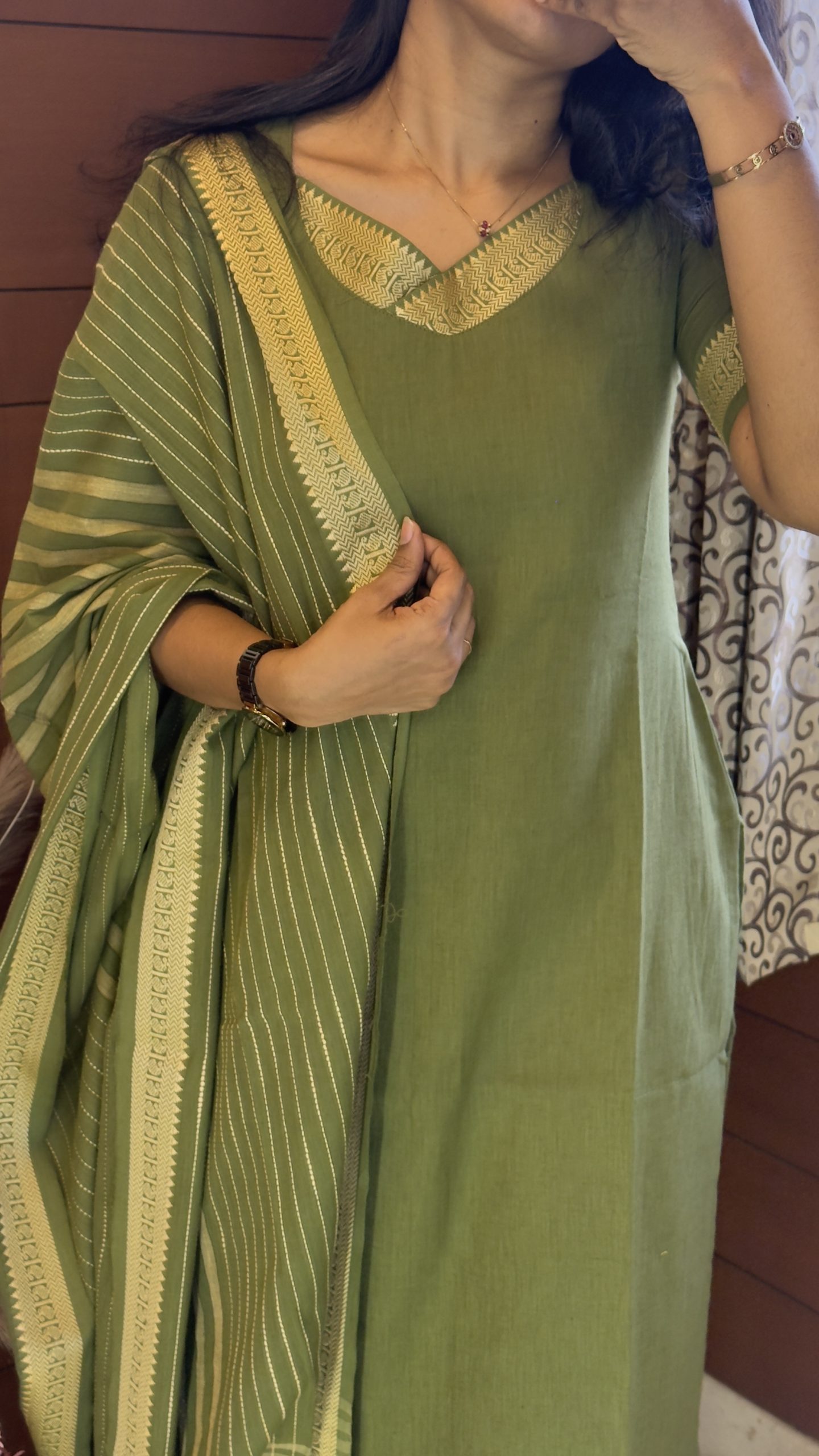 Pure Handloom cotton 3 Piece set (NA) - Image 3