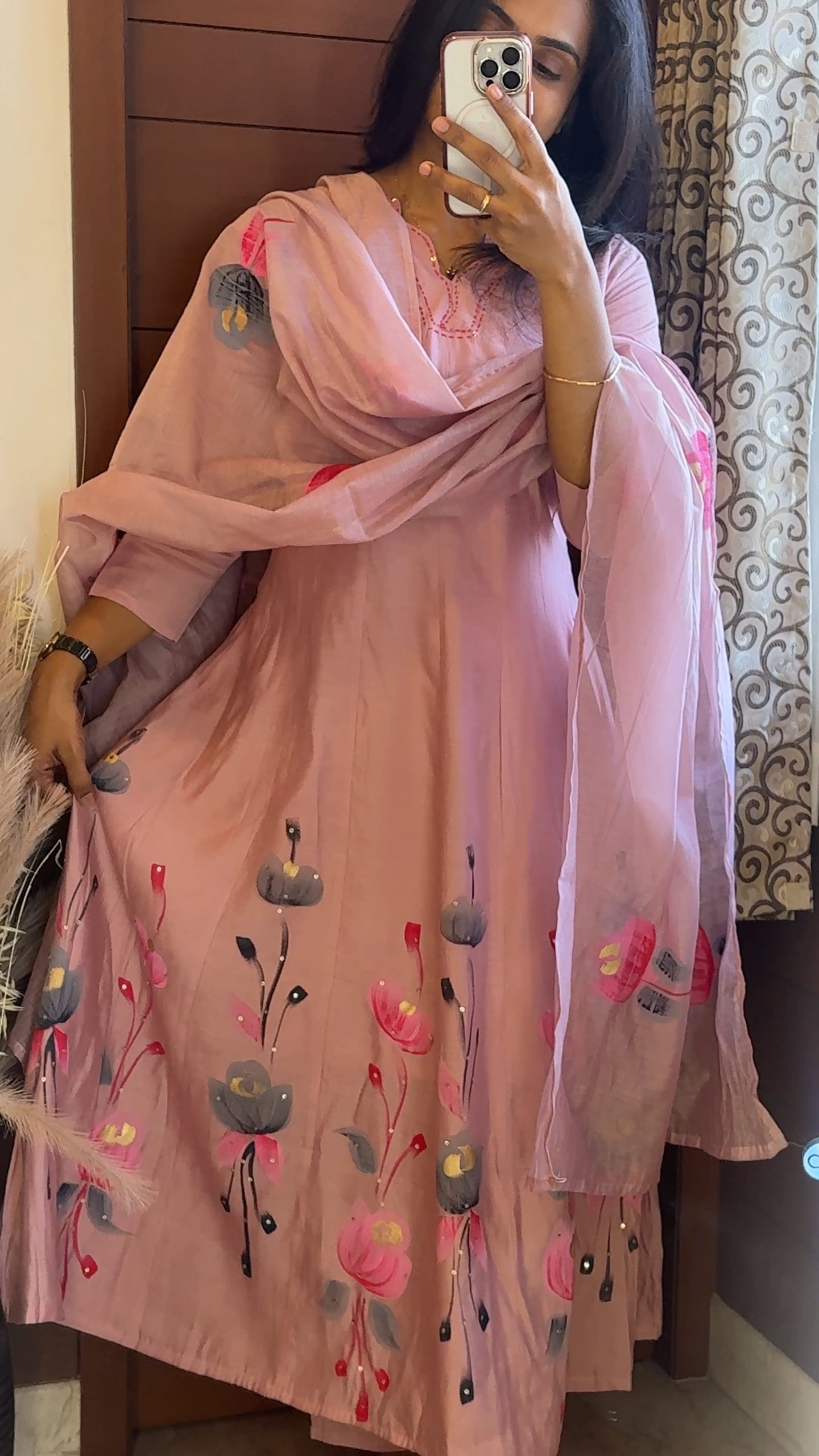 Chanderi Silk 3 Piece Set (HA) - Image 4