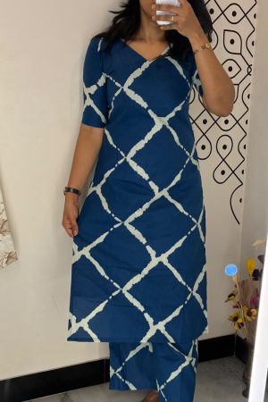 Blue Cotton CO-ORD SET